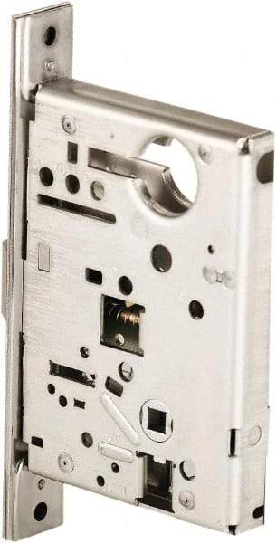 Stanley - Grade 1 Storeroom Lever Lockset - 2-3/4" Back Set, Best SFIC Cylinder, Brass Alloy, Satin Chrome Finish - Americas Industrial Supply