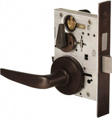 Stanley - Grade 1 Dormitory Lever Lockset - 2-3/4" Back Set, Best SFIC Cylinder, Brass Alloy, Oil Rubbed Bronze Finish - Americas Industrial Supply