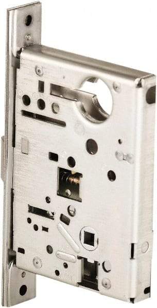 Stanley - Grade 1 All Purpose Lever Lockset - 2-3/4" Back Set, Best SFIC Cylinder, Brass Alloy, Satin Chrome Finish - Americas Industrial Supply