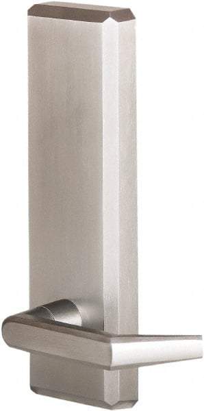 Precision - 10" OAL Nonhanded Flatbar - 32 to 36" Door Width, Satin Chrome Finish, Grade 1, Stanley Commercial Hardware - Americas Industrial Supply