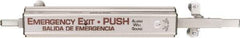 Precision - 48" OAL Reversible Unrated Flatbar - 36 to 48" Door Width, Painted Aluminum Finish, Grade 1, Arm-A-Door - Americas Industrial Supply