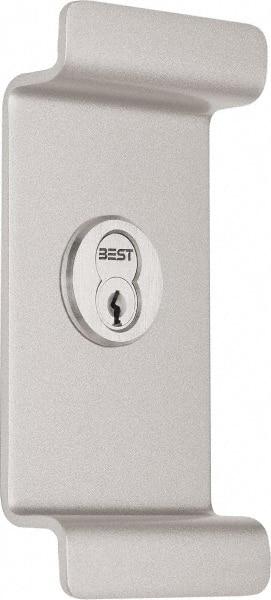 Precision - 6" OAL Reversible Unrated Flatbar - 32 to 36" Door Width, Painted Aluminum Finish, Grade 1, Reliant Series - Americas Industrial Supply