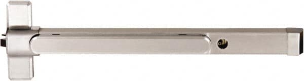 Precision - 36" OAL Nonhanded Flatbar - 32 to 36" Door Width, Painted Aluminum Finish, Grade 1, Stanley Commercial Hardware - Americas Industrial Supply