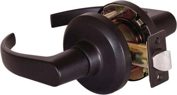 Stanley - Grade 1 Passage Lever Lockset - 2-3/4" Back Set, Keyless Cylinder, Brass Alloy, Oil Rubbed Bronze Finish - Americas Industrial Supply