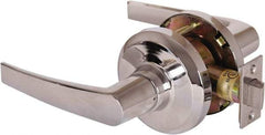 Stanley - Grade 1 Passage Lever Lockset - 2-3/4" Back Set, Keyless Cylinder, Brass Alloy, Bright Chrome Finish - Americas Industrial Supply