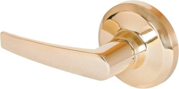 Stanley - Grade 1 Dummy Lever Lockset - 2-3/4" Back Set, Keyless Cylinder, Brass Alloy, Bright Brass Finish - Americas Industrial Supply