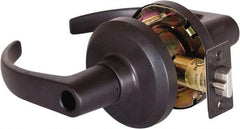 Stanley - Grade 1 Entrance Lever Lockset - 2-3/4" Back Set, Key In Lever Cylinder, Brass Alloy, Oil Rubbed Bronze Finish - Americas Industrial Supply