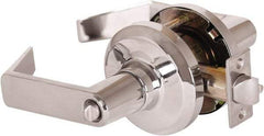 Stanley - Grade 1 Entrance Lever Lockset - 2-3/4" Back Set, Key In Lever Cylinder, Brass Alloy, Bright Chrome Finish - Americas Industrial Supply