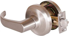 Stanley - Grade 1 Communicating Lever Lockset - 2-3/4" Back Set, Key In Lever Cylinder, Brass Alloy, Satin Nickel Finish - Americas Industrial Supply