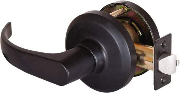 Stanley - Grade 1 Communicating Lever Lockset - 2-3/4" Back Set, Key In Lever Cylinder, Brass Alloy, Oil Rubbed Bronze Finish - Americas Industrial Supply