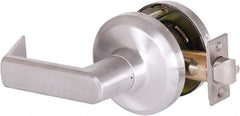 Stanley - Grade 1 Communicating Lever Lockset - 2-3/4" Back Set, Key In Lever Cylinder, Brass Alloy, Satin Chrome Finish - Americas Industrial Supply