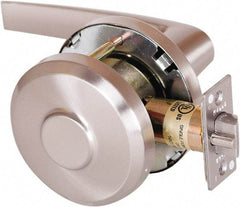 Stanley - Grade 1 Communicating Lever Lockset - 2-3/4" Back Set, Key In Lever Cylinder, Brass Alloy, Satin Nickel Finish - Americas Industrial Supply