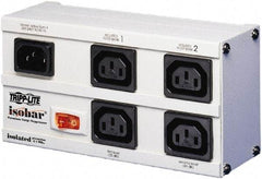 Tripp-Lite - 4 Outlets, 120 VAC10 Amps, 6.56' Cord, Power Outlet Strip - Floor, Keyhole Mount, 5-15 NEMA Configuration, 3-1/2" Strip - Americas Industrial Supply