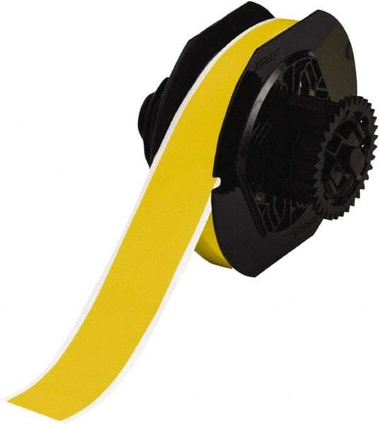 Brady - 1-1/8" Wide, Yellow Vinyl Labels - For BBP30 Label Printer, BBP33 Label Printer, BBP35 Multicolor Sign & Label Printer, BBP37 Color & Cut Sign & Label Printer, BradyPrinter S3100, BBP31 Sign & Label Printer - Americas Industrial Supply