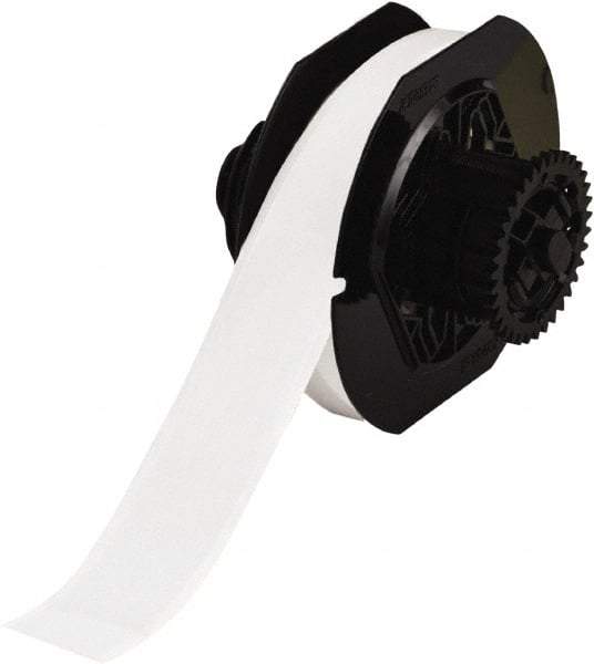 Brady - 1-1/8" Wide, White Vinyl Labels - For BBP30 Label Printer, BBP33 Label Printer, BBP35 Multicolor Sign & Label Printer, BBP37 Color & Cut Sign & Label Printer, BradyPrinter S3100, BBP31 Sign & Label Printer - Americas Industrial Supply