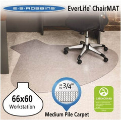 ES Robbins - 60" Long x 66" Wide, Chair Mat - Workstation, Straight Edge Style - Americas Industrial Supply