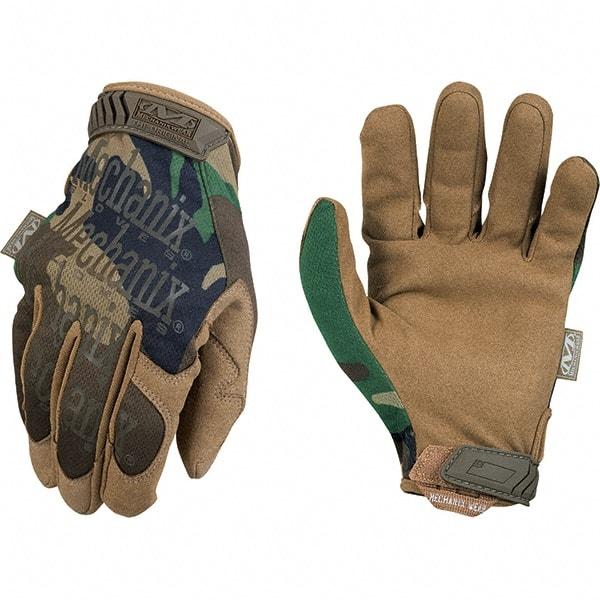 Mechanix Wear - Size M Work Gloves - For Mechanic's & Lifting, Uncoated, Hook & Loop Cuff, Full Fingered, Camouflage, Paired - Americas Industrial Supply