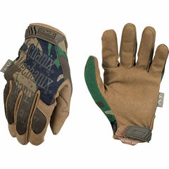 Mechanix Wear - Size L Work Gloves - For Mechanic's & Lifting, Uncoated, Hook & Loop Cuff, Full Fingered, Camouflage, Paired - Americas Industrial Supply