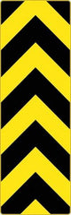 NMC - "Chevron", 12" Wide x 36" High, Aluminum Warning & Safety Reminder Signs - 0.08" Thick, Black on Yellow, High Intensity Reflectivity, Rectangle, Post Mount - Americas Industrial Supply