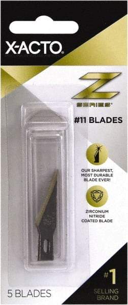 X-ACTO - 5 Piece ZrN-Coated Steel Hobby Blade - Americas Industrial Supply