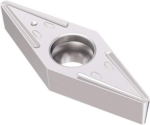 Seco - VBMT331 M3 Grade TP3501 Carbide Turning Insert - TiCN/Al2O3 Finish, 35° Diamond, 3/8" Inscr Circle, 3/16" Thick, 1/64" Corner Radius - Americas Industrial Supply