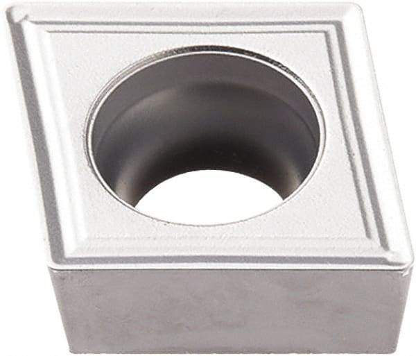 Seco - CCMT21.51 M3 Grade TP3501 Carbide Turning Insert - TiCN/Al2O3 Finish, 80° Diamond, 1/4" Inscr Circle, 3/32" Thick, 1/64" Corner Radius - Americas Industrial Supply