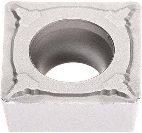 Seco - SCMT432 F1 Grade TP3501 Carbide Turning Insert - TiCN/Al2O3 Finish, 90° Square, 1/2" Inscr Circle, 3/16" Thick, 1/32" Corner Radius - Americas Industrial Supply