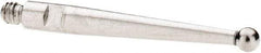 SPI - 2mm Ball Diam, Stainless Steel, Ball Test Indicator Contact Point - 20.3mm Contact Point Length, Use with SPI Integral Series - Americas Industrial Supply