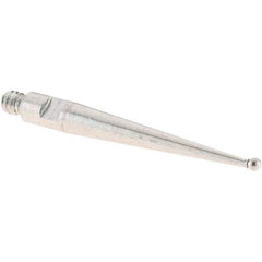 SPI - 1mm Ball Diam, Stainless Steel, Ball Test Indicator Contact Point - 20.3mm Contact Point Length, Use with SPI Integral Series - Americas Industrial Supply