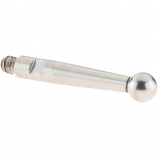 SPI - 3mm Ball Diam, Stainless Steel, Ball Test Indicator Contact Point - 16.3mm Contact Point Length, Use with SPI Integral Series - Americas Industrial Supply