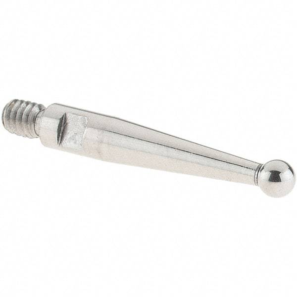 SPI - 2mm Ball Diam, Stainless Steel, Ball Test Indicator Contact Point - 15.5mm Contact Point Length, Use with SPI Integral Series - Americas Industrial Supply