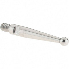 SPI - 2mm Ball Diam, Stainless Steel, Ball Test Indicator Contact Point - 15.5mm Contact Point Length, Use with SPI Integral Series - Americas Industrial Supply