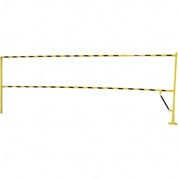Vestil - Steel Rail Safety Gate - 4" Wide x 159" Door Height, Yellow - Americas Industrial Supply