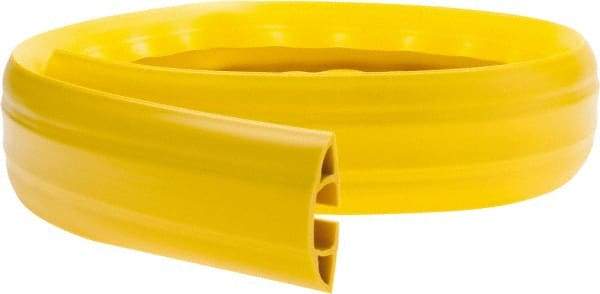 Hubbell Wiring Device-Kellems - 1 Channel, 5 Ft Long, 3/4" Max Compatible Cable Diam, Yellow PVC On Floor Cable Cover - 3-1/4" Overall Width x 27.9mm Overall Height, 30.7mm Channel Width x 3/4" Channel Height - Americas Industrial Supply