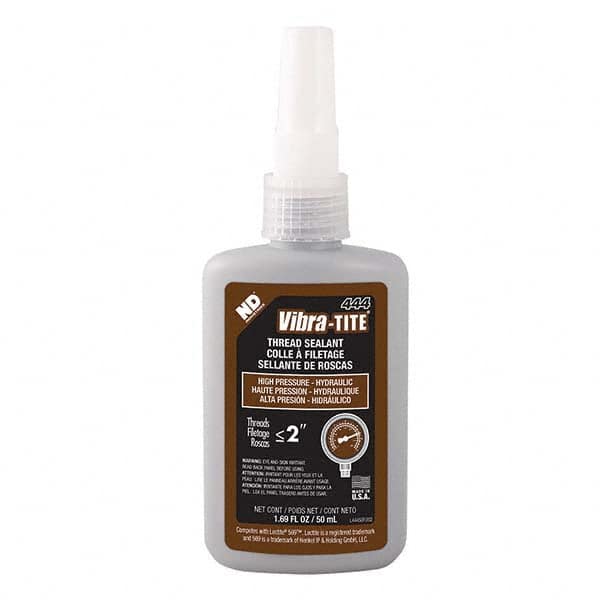 Vibra-Tite - 50 mL Bottle, Brown, Hydraulic - High Pressure Thread Sealant - Americas Industrial Supply