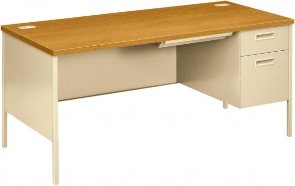 Hon - Office Cubicle Workstations & Worksurfaces Type: Single Right Pedestal Workstation Desk Width (Inch): 68-3/4 - Americas Industrial Supply