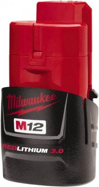 Milwaukee Tool - 12 Volt Lithium-Ion Power Tool Battery - 3 Ahr Capacity, Series M12 REDLITHIUM - Americas Industrial Supply