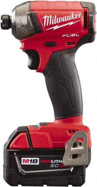 Milwaukee Tool - 18 Volt, 1/4" Drive, 450 In/Lb Torque, Cordless Impact Driver - 3000 RPM, 2 Lithium-Ion Batteries Included - Americas Industrial Supply