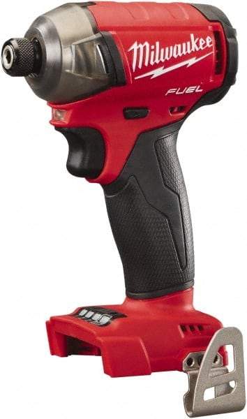 Milwaukee Tool - 18 Volt, 1/4" Drive, 450 In/Lb Torque, Cordless Impact Driver - 3000 RPM, Lithium-Ion, Bare Tool - Americas Industrial Supply