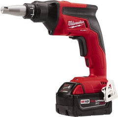 Milwaukee Tool - 18 Volt Pistol Grip Cordless Screwdriver - 0 to 4,500 RPM, 124 In/Lb Torque, Lithium-Ion Battery - Americas Industrial Supply