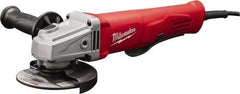 Milwaukee Tool - 4-1/2" Wheel Diam, 12,000 RPM, Corded Angle & Disc Grinder - 5/8-11 Spindle - Americas Industrial Supply