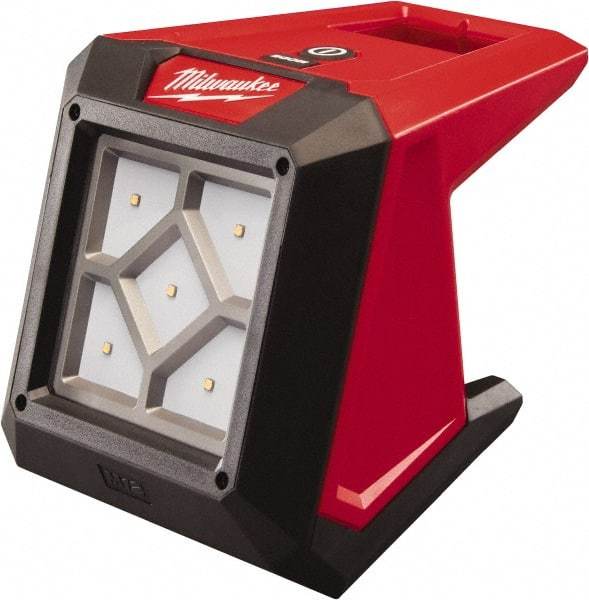 Milwaukee Tool - 12 Volts, 1000 Lumens, Cordless Work Light - Red, 15 hr Run Time - Americas Industrial Supply