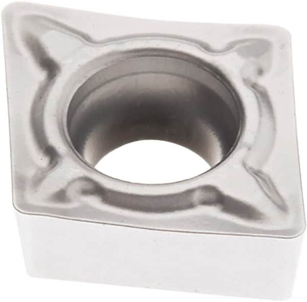 Seco - CCMT32.50 F1 Grade TP3501 Carbide Turning Insert - TiCN/Al2O3 Finish, 80° Diamond, 3/8" Inscr Circle, 5/32" Thick, 0.2mm Corner Radius - Americas Industrial Supply