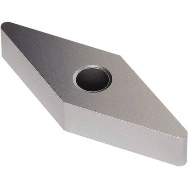 Seco - VNMA332 Flat Top Grade TK1501 Carbide Turning Insert - Ti(C/N)/Al2O3/Cr Finish, 35° Diamond, 3/8" Inscr Circle, 3/16" Thick, 1/32" Corner Radius - Americas Industrial Supply