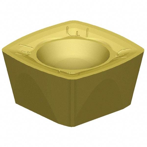 Kennametal - XDPT090408 Grade X500 Carbide Milling Insert - TiN Finish, 3/16" Thick, 3/8" Inscribed Circle, 1/32" Corner Radius - Americas Industrial Supply