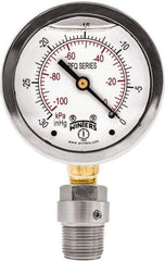Winters - 2-1/2" Dial, 1/4 Thread, 0-100 Scale Range, Pressure Gauge - Bottom Connection Mount, Accurate to 1.5% of Scale - Americas Industrial Supply