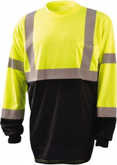 OccuNomix - Size 5XL Hi-Viz Yellow & Black High Visibility Long Sleeve T-Shirt - Americas Industrial Supply