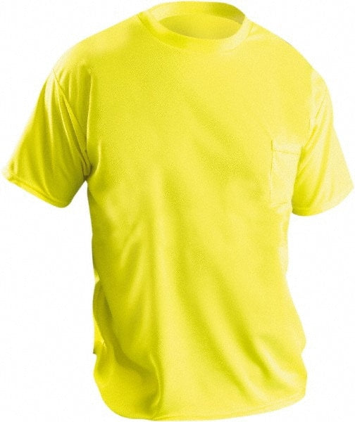 OccuNomix - Size S Hi-Viz Yellow High Visibility Short Sleeve T-Shirt - Americas Industrial Supply