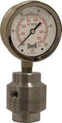 Winters - 4" Dial, 1/2 Thread, 0-200 Scale Range, Pressure Gauge - Bottom Connection Mount, Accurate to 1% Full-Scale of Scale - Americas Industrial Supply