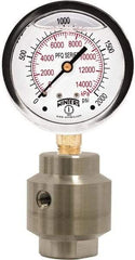 Winters - 2-1/2" Dial, 1/4 Thread, 0-2,000 Scale Range, Pressure Gauge - Bottom Connection Mount, Accurate to 1.5% of Scale - Americas Industrial Supply